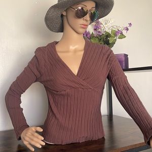 Long sleeve top; Shein; Size XL; Brown